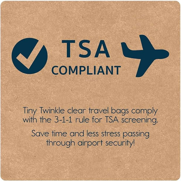 Tiny Twinkle - Clear Travel Bags - 3 Pack Sets - Sage Checkers-Panda Kids and Baby