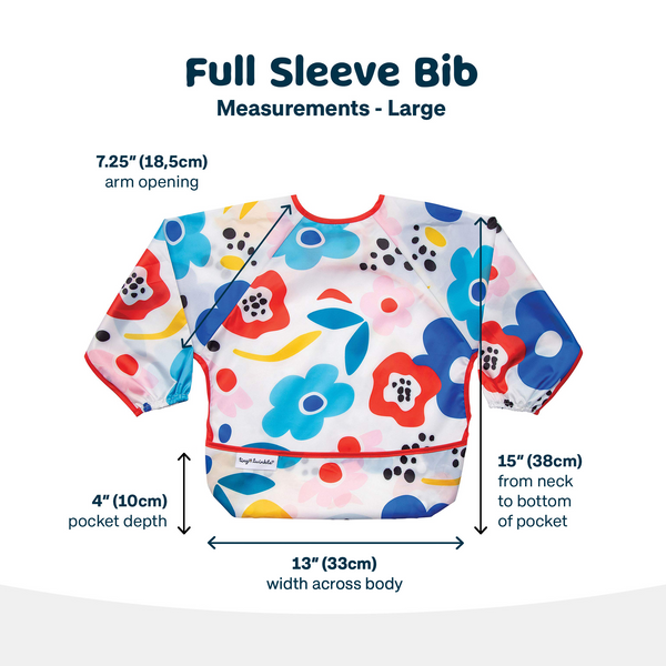 Tiny Twinkle - Full Sleeve Bib - Modern Floral-Panda Kids and Baby