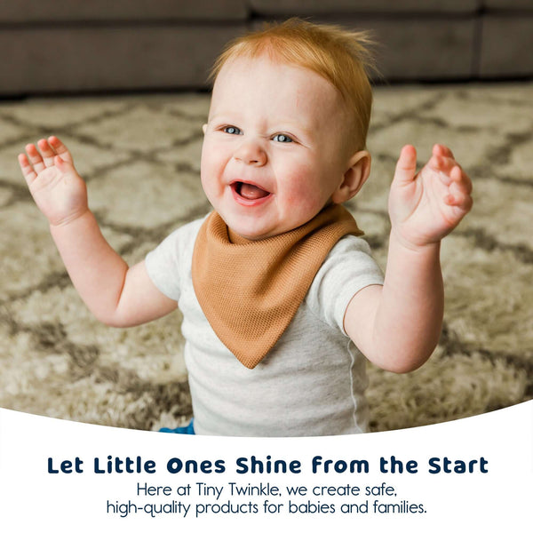 Tiny Twinkle - Kaffle Bandana Bib 10 Pack - Grey Green & Brown-Panda Kids and Baby