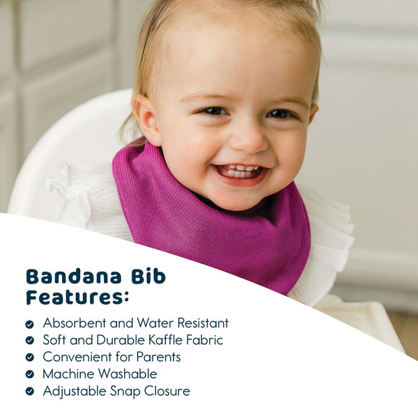 Tiny Twinkle - Kaffle Bandana Bib 10 Pack - Pink & Brown-Panda Kids and Baby