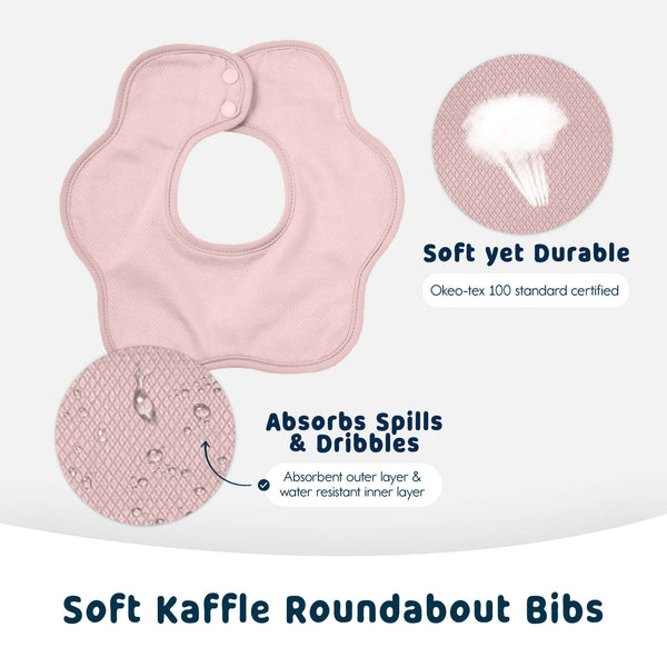 Tiny Twinkle - Kaffle Roundabout Bib 3 Pack - Pink Set-Panda Kids and Baby