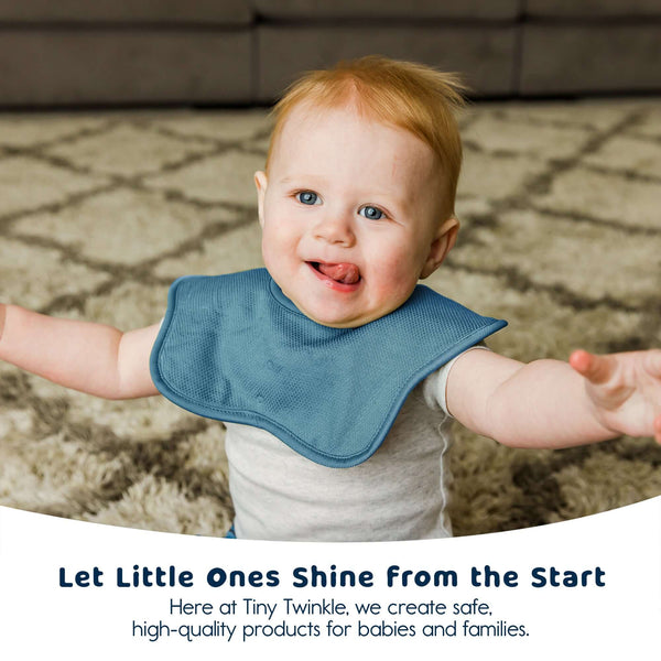 Tiny Twinkle - Kaffle Roundabout Bib 3 Pack - Slate Set-Panda Kids and Baby