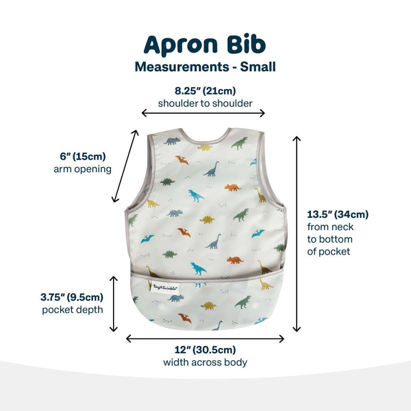 Tiny Twinkle - Mess-proof Apron Bib - Blue Checker-Panda Kids and Baby