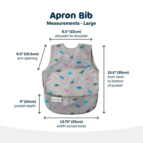 Tiny Twinkle - Mess-proof Apron Bib - Blue Checker-Panda Kids and Baby