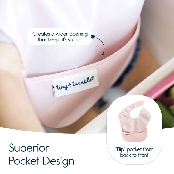 Tiny Twinkle - Mess-proof Easy Bib 5 Pack - Girl Set-Panda Kids and Baby