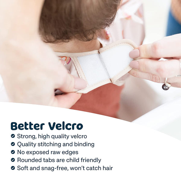 Tiny Twinkle - Mess-proof Full Long Sleeve Bib 2 Pack - Sand, Cinnamon-Panda Kids and Baby