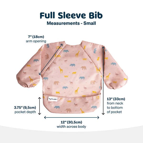 Tiny Twinkle - Mess-proof Full Sleeve Bib - Floral Pop-Panda Kids and Baby