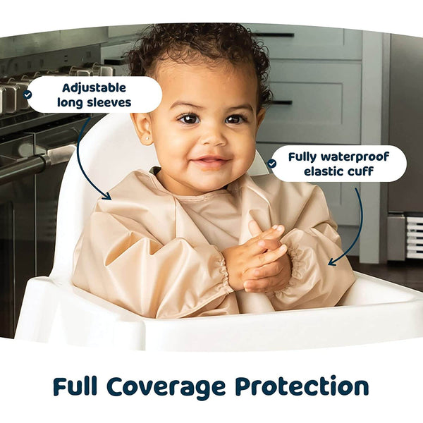 Tiny Twinkle - Mess-proof Full Sleeve Bibs - 2 Pack Sets for Babies and Toddlers - Mermaid Set-Panda Kids and Baby