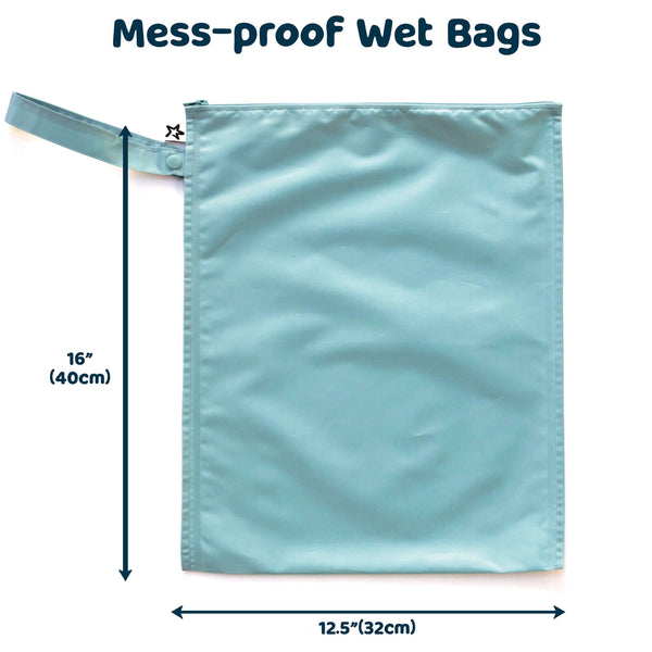 Tiny Twinkle - Mess-proof Wet Bag 2 Pack - Ocean Life-Panda Kids and Baby