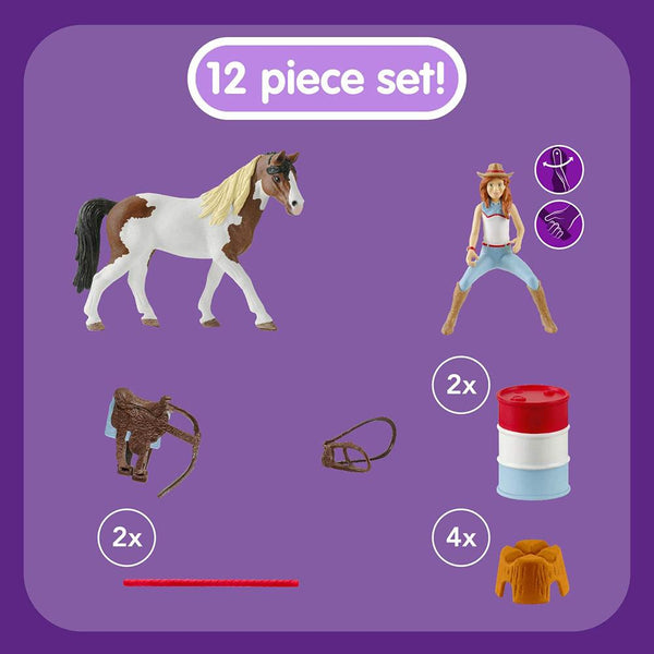 Schleich - Hannah's Western Riding Set-Panda Kids and Baby