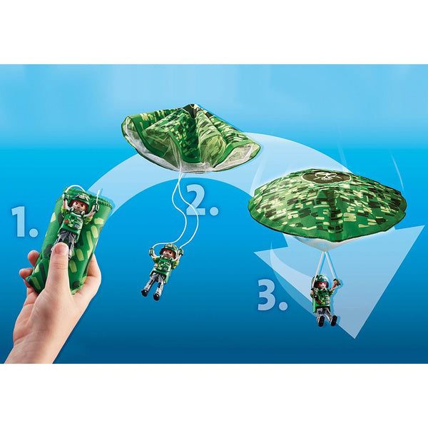 Playmobil - Police Parachute Search - PMB70569-Panda Kids and Baby