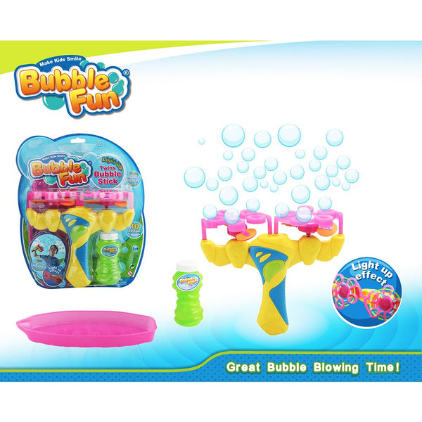 Panda Kids & Baby - Light Up Twins Bubble Stick Battery Operated-Panda Kids and Baby