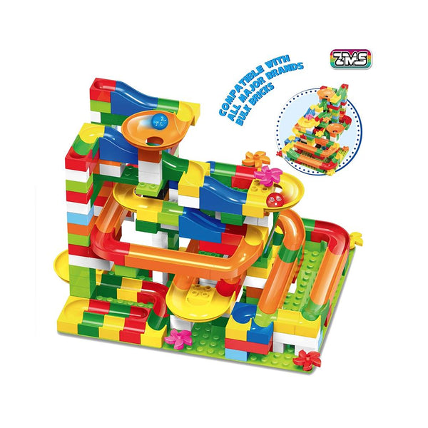 Panda Kids & Baby - Building Blocks Puzzle Race Track - 248pcs-Panda Kids and Baby