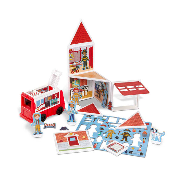 Melissa & Doug - Magnetivity Fire Station-Panda Kids and Baby