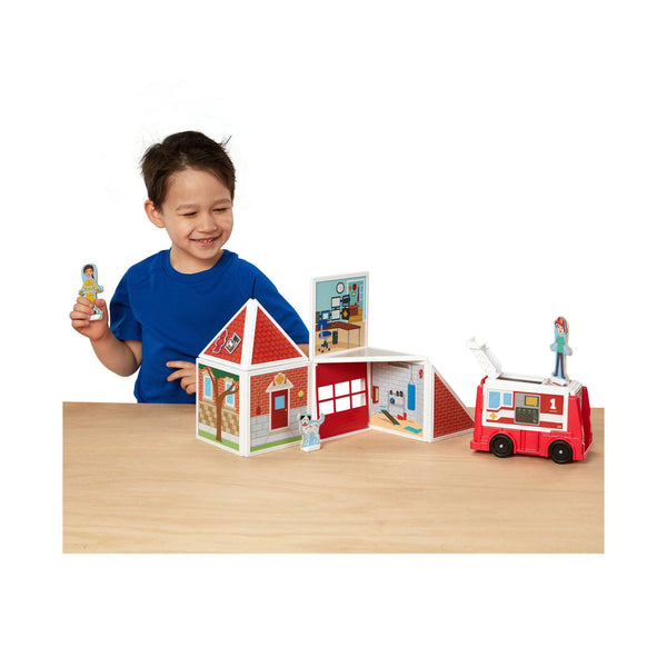 Melissa & Doug - Magnetivity Fire Station-Panda Kids and Baby