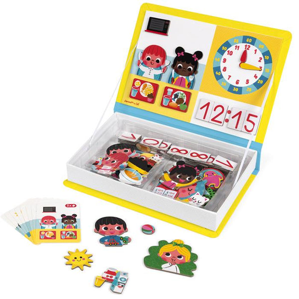 Janod - Learn The Time Magnetibook-Panda Kids and Baby