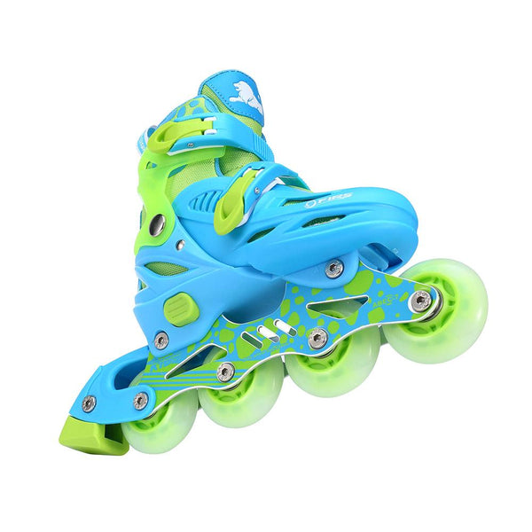 Cougar - Kids Inline Roller Skate Set for Beginner with Helmet and Protection Kit - Blue-Panda Kids and Baby