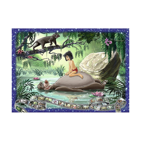 Ravensburger - Disney Moments 1967 The Jungle Book - 1000pcs-Panda Kids and Baby