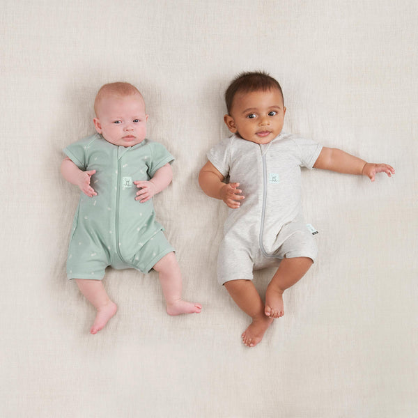 ergoPouch - Layers Short Sleeve 0.2 Tog - Grey Marle-Panda Kids and Baby