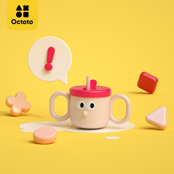 Octoto - Kids Stainless Steel Straw Cup-Panda Kids and Baby