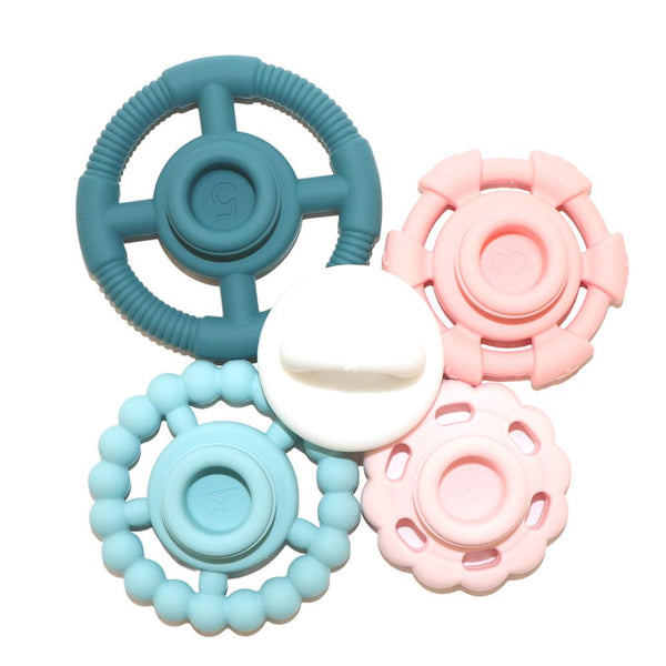Jelly Stone Rainbow Stacker Teether & Toy - Sugar Blossom-Panda Kids and Baby