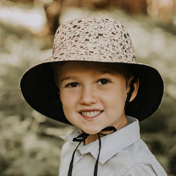 Bedhead Hats - Heritage Explorer Kids Reversible Sun Hat - Terrazzo / Ebony-Panda Kids and Baby