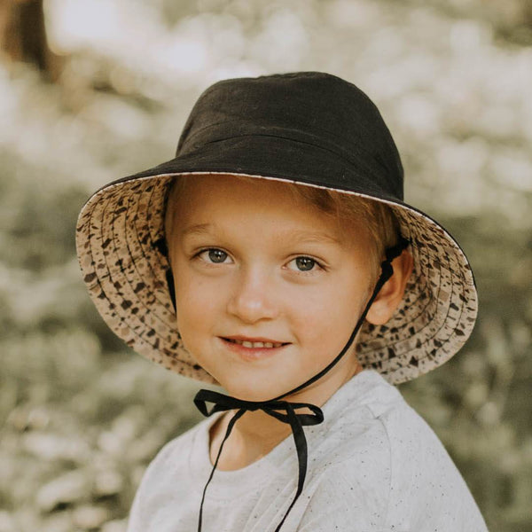 Bedhead Hats - Heritage Explorer Kids Reversible Sun Hat - Terrazzo / Ebony-Panda Kids and Baby