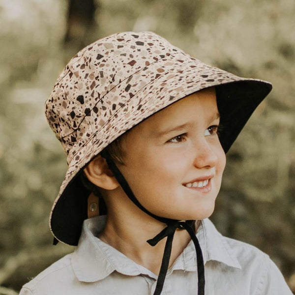 Bedhead Hats - Heritage Explorer Kids Reversible Sun Hat - Terrazzo / Ebony-Panda Kids and Baby