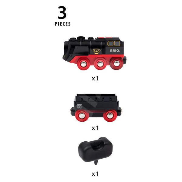 BRIO B/O - Steaming Train - 3 Pieces-Panda Kids and Baby