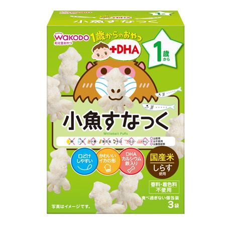 WAKODO Baby Snack +DHA Whitebait Puffs - Suitable for 12m+-Panda Kids and Baby