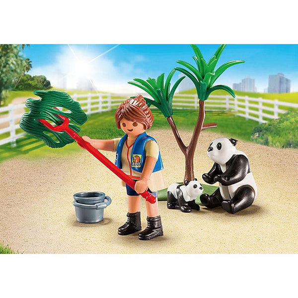 Playmobil - Panda Caretaker Carry Case-Panda Kids and Baby