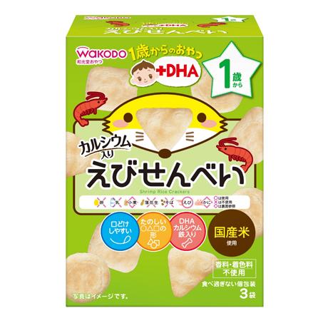 WAKODO Baby Snack +DHA Shrimp Rice Crackers - Suitable for 12m+-Panda Kids and Baby