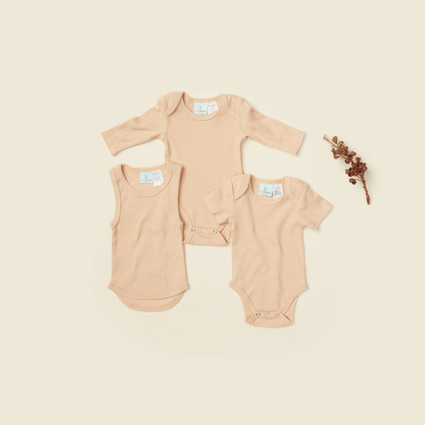 ergoPouch - Bodywear Long Sleeve Bodysuit 0.2 Tog - Wheat-Panda Kids and Baby