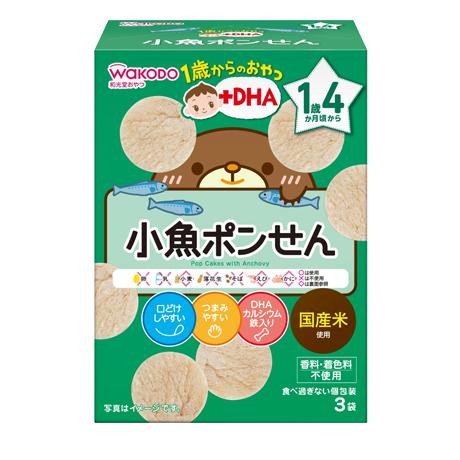 WAKODO DHA Fish cracker Pop Cakes with Anchovy - Suitable for 16m+-Panda Kids and Baby