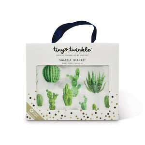 Kaffle® Swaddle Blanket - Cacti Swaddle Blankets Tiny Twinkle 
