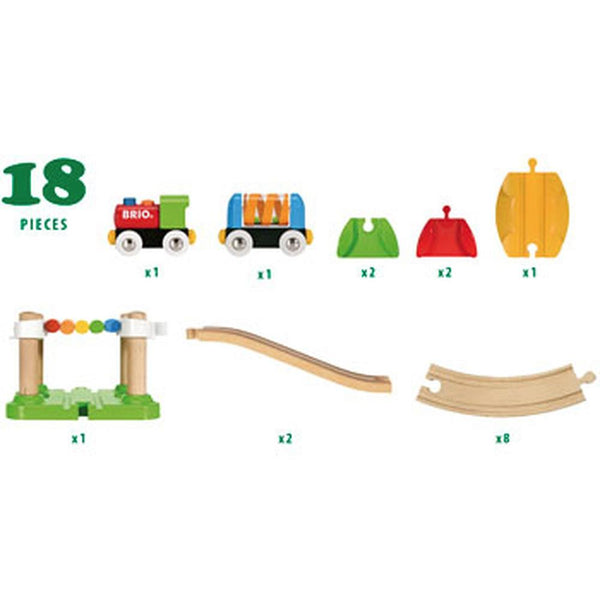BRIO My First - My First Railway Beginner Pack - 18 Pieces-Panda Kids and Baby
