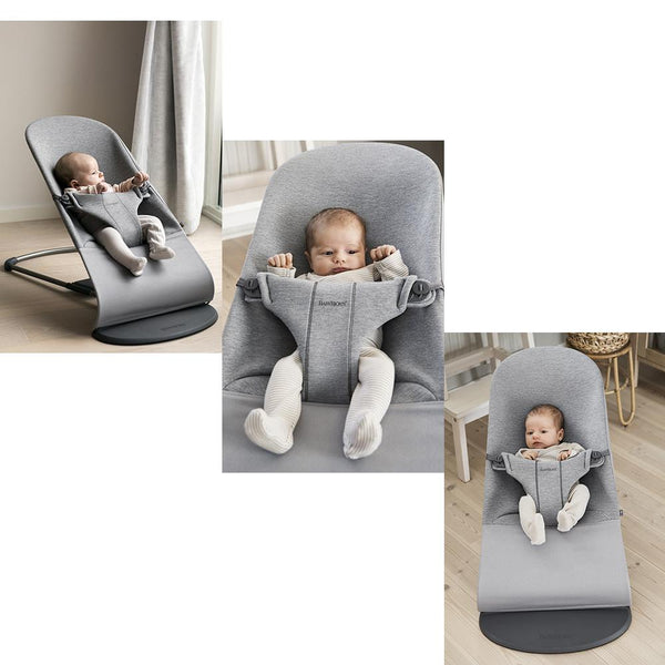 Babybjörn BOUNCER Bliss - Light Grey - 3D JERSEY-Panda Kids and Baby
