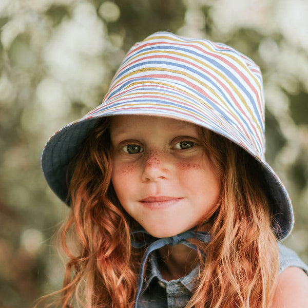 Bedhead-'Explorer' Kids Reversible Classic Bucket Hat - Sammy / Steele-Panda Kids and Baby