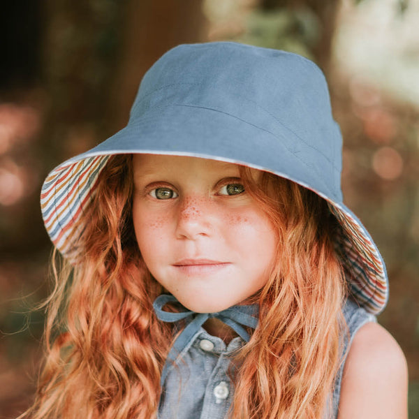 Bedhead-'Explorer' Kids Reversible Classic Bucket Hat - Sammy / Steele-Panda Kids and Baby