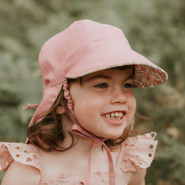 Bedhead Hats - 'Lounger' Baby Reversible Flap Sun Hat - Poppy & Rosa-Panda Kids and Baby