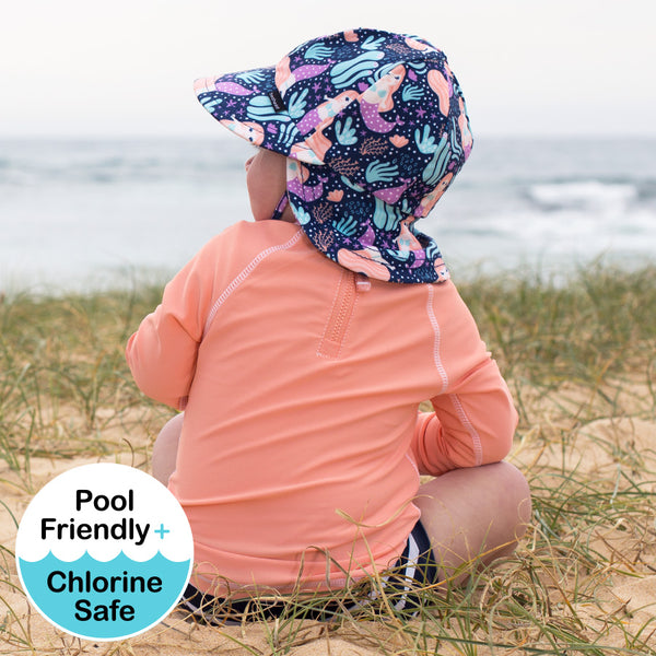 Bedhead-Kids Rash Vest UPF50+ - Peach-Panda Kids and Baby