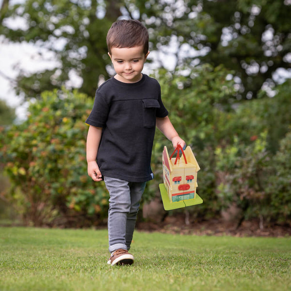 Bluey - Wooden Carry Along House-Panda Kids and Baby