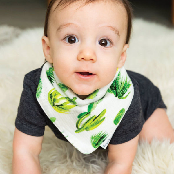 Tiny Twinkle - Bandana Bib - Cacti Set of 2-Panda Kids and Baby