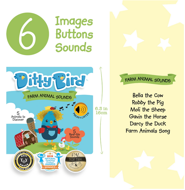 Ditty Bird - Interactive Musical and Sound Books - Available in Various Titles-Panda Kids and Baby