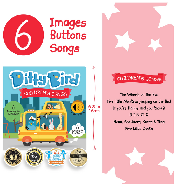 Ditty Bird - Interactive Musical and Sound Books - Available in Various Titles-Panda Kids and Baby