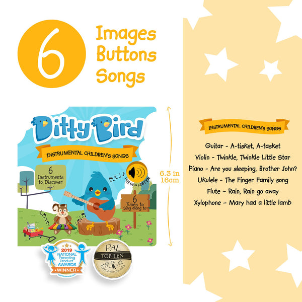 Ditty Bird - Interactive Musical and Sound Books - Available in Various Titles-Panda Kids and Baby