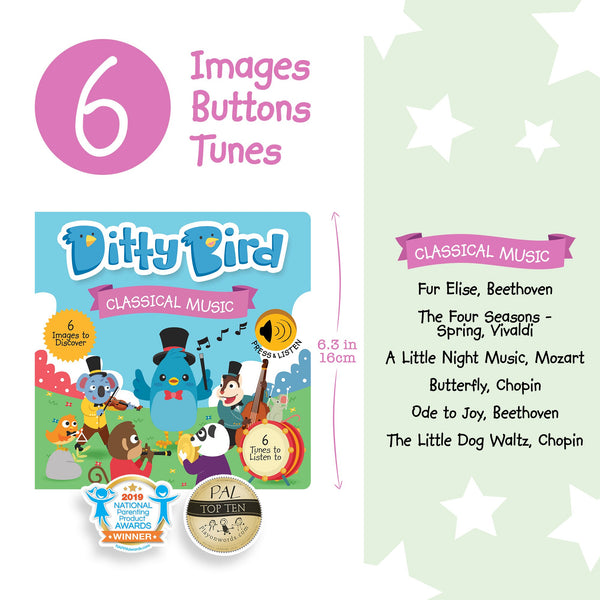 Ditty Bird - Interactive Musical and Sound Books - Available in Various Titles-Panda Kids and Baby