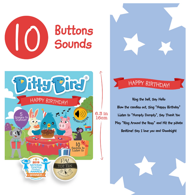 Ditty Bird - Interactive Musical and Sound Books - Available in Various Titles-Panda Kids and Baby