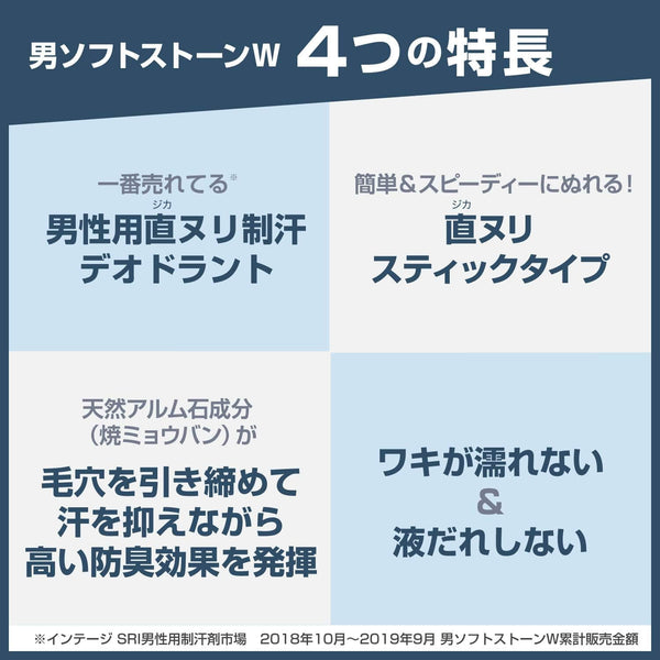 Deonatulle - Mens Armpit Medicated Soft Stone W - 20g-Panda Kids and Baby