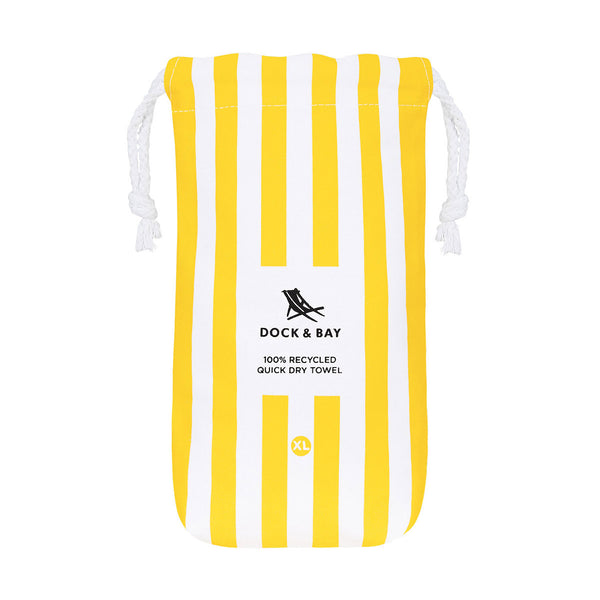 Dock & Bay: Quick Dry Beach Towel Cabana Collection - Boracay Yellow-Panda Kids and Baby